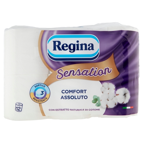 Regina Sensation carta igienica 12 rotoli